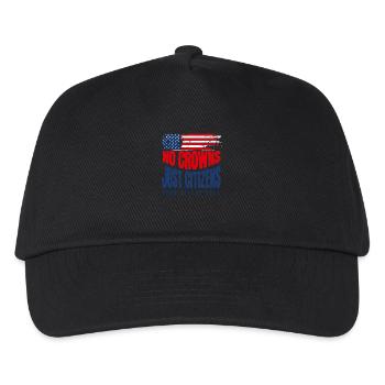No Crowns Just Presidents Eagle No King - Kids’ Baseball Cap - black - Front