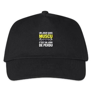 Ein Tag ohne Krafttraining Bodybuilding Humor Sport - Kinder Basecap - Schwarz - Vorne