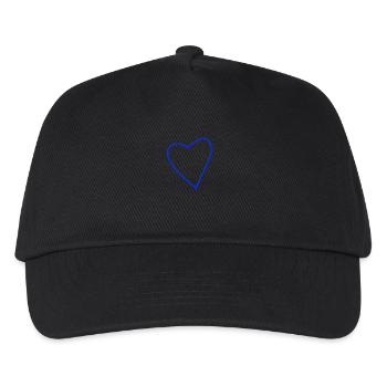 Blue Heart Dark Blue Royal Blue Love In Love - Kids’ Baseball Cap - black - Front