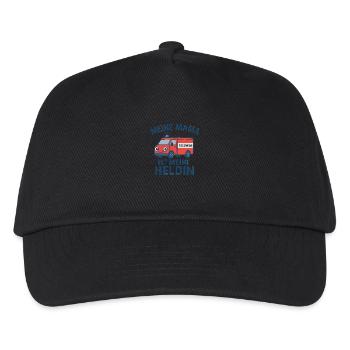 Logo Feuerwehr Kinder "Meine Mama ist meine...." - Kinder Basecap - Schwarz - Vorne