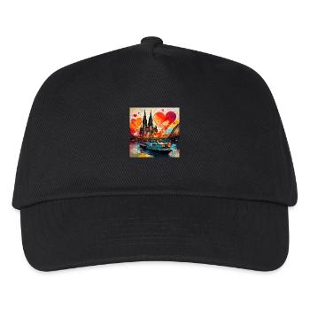 kölner dom,dom,koeln,herzen,malerei,herzen - Kinder Basecap - Schwarz - Vorne