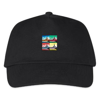 kölner dom,dom,koeln,herzen,malerei,warhol - Kinder Basecap - Schwarz - Vorne