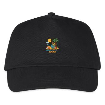 Hello Summer - off to the beach - Kids’ Baseball Cap - black - Front