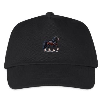 Pecheron horse black 2 - Kids’ Baseball Cap - black - Front