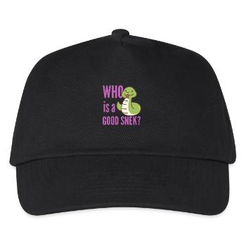QUI est un GOOD SNEK - Amoureux des serpents - Casquette de baseball Enfant - noir - Devant