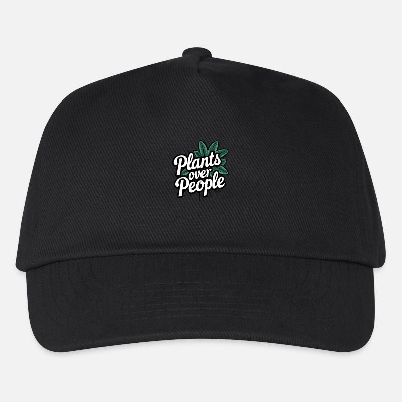 Plants Over People - Kinder Basecap - Schwarz