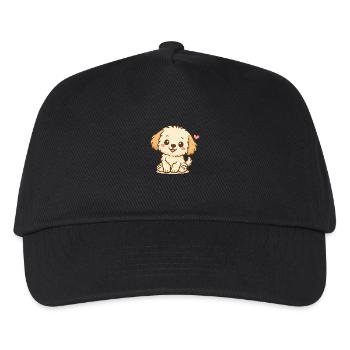 Kleiner Hund – treu & niedlich - Kinder Basecap - Schwarz - Vorne