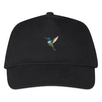 Kolibri – Leichtigkeit in Farben - Kinder Basecap - Schwarz - Vorne