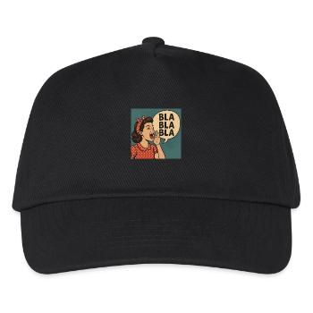 Retro Girl Yelling Bla Bla Bla Bla - Kids’ Baseball Cap - black - Front