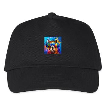 Capybara, wasserschwein,graffiti ,malerei , bunt - Kinder Basecap - Schwarz - Vorne