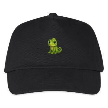 Chamäleon – bunt & bezaubernd - Kinder Basecap - Schwarz - Vorne