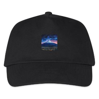 Nuit étoilée sur le Fuji - Casquette de baseball Enfant - noir - Devant