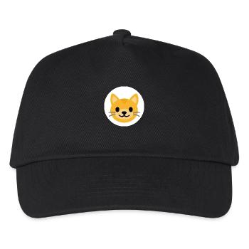Visage de chat blanc | ~Relations avec NU | Vecteur - Casquette de baseball Enfant - noir - Devant