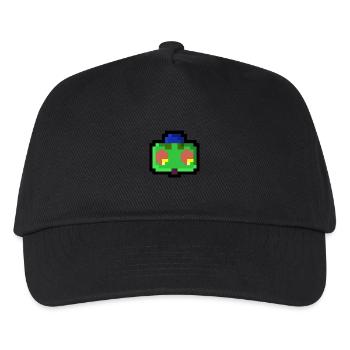 Pixel Roboter - Kinder Basecap - Schwarz - Vorne