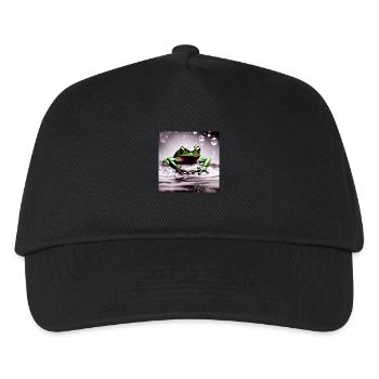 Green Tree Frog Water Puddle Drop Jump - Kids’ Baseball Cap - black - Front
