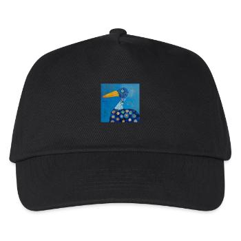 Blue Colorful Duck Stylized Abstract Nursery - Kids’ Baseball Cap - black - Front