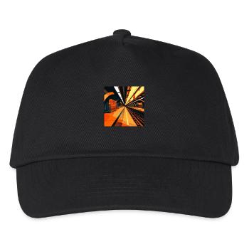Graphic subway station geometrically warm colors - Kids’ Baseball Cap - black - Front