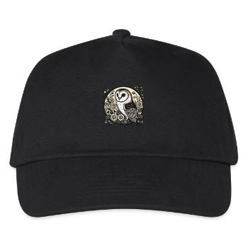 Vintage Schleiereule - Kinder Basecap - Schwarz - Vorne