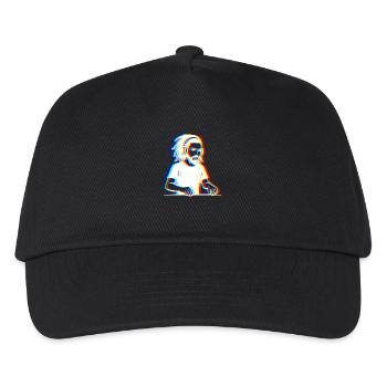 EDM - DJ - Glitch Rave Stil - Kinder Basecap - Schwarz - Vorne
