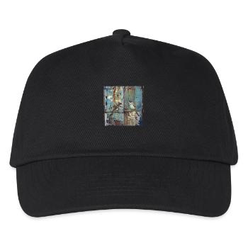 Graffiti Songbirds Rust Metal Container Urban - Kids’ Baseball Cap - black - Front