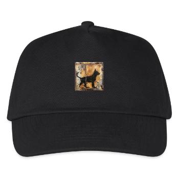 Graffiti Young Cat Silhouette Rust Metal Urban - Kids’ Baseball Cap - black - Front
