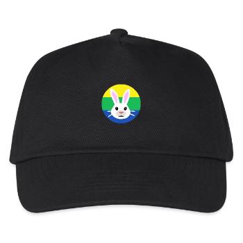 Drapeau visage de lapin | ~Relations avec NU | Vecteur - Casquette de baseball Enfant - noir - Devant