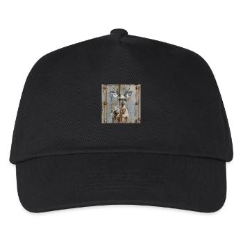 Graffiti Deer Rust Metal Urban Container Door - Kids’ Baseball Cap - black - Front