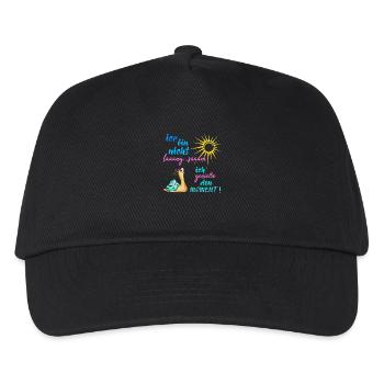 Ich bin nicht langsam... ich genieße den Moment - Kinder Basecap - Schwarz - Vorne