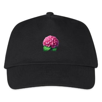 Hydrangea pink - Kids’ Baseball Cap - black - Front