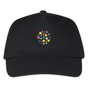 sterne,stern,bunte sterne,illustration - Kinder Basecap - Schwarz - Vorne