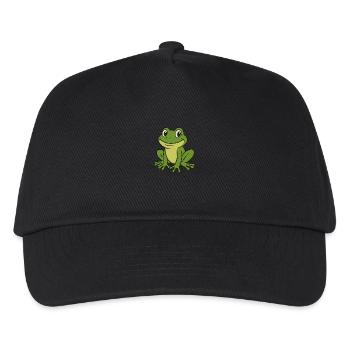 Süßer Frosch - Kinder Basecap - Schwarz - Vorne