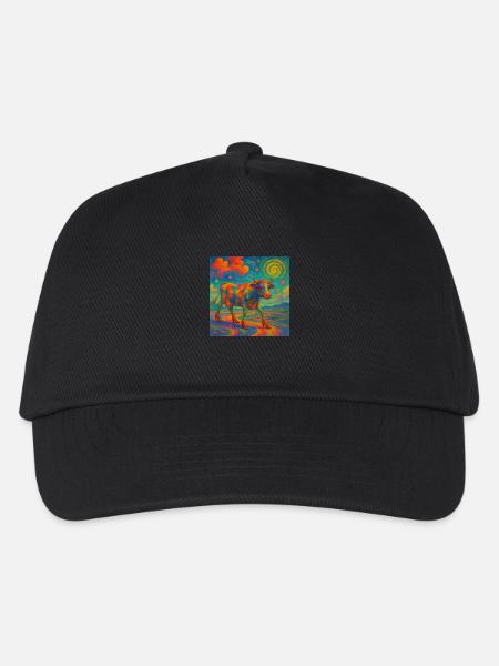 Colorful cow in Higheels - Kids’ Baseball Cap - black
