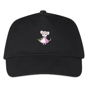 Petite dame souris timide avec un arrosoir de jardin - Casquette de baseball Enfant - noir - Devant