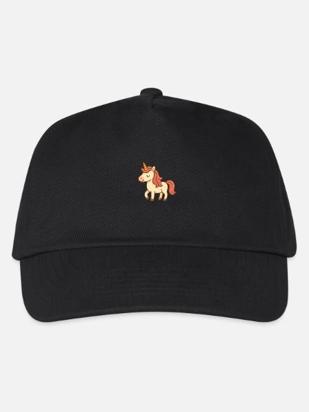 Einhorn - Kinder Basecap - Schwarz