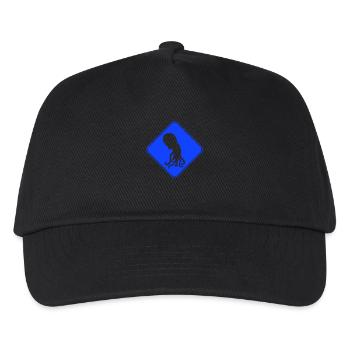 Octopus Danger Sign Caution Warning - Kids’ Baseball Cap - black - Front