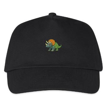 Triceratops Robot Transformation - Kids’ Baseball Cap - black - Front