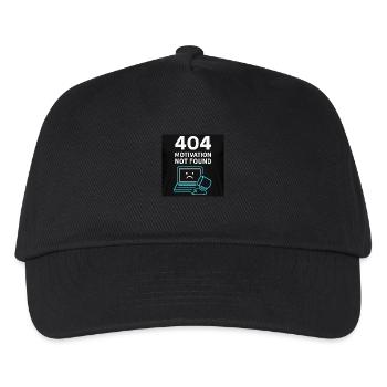404 Motivation Not Found | Fun everyday pep - Kids’ Baseball Cap - black - Front
