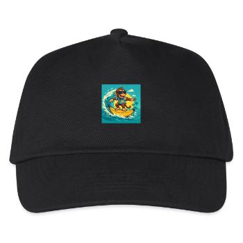 Singe Surfeur – Banana Vibes Tropicales - Casquette de baseball Enfant - noir - Devant