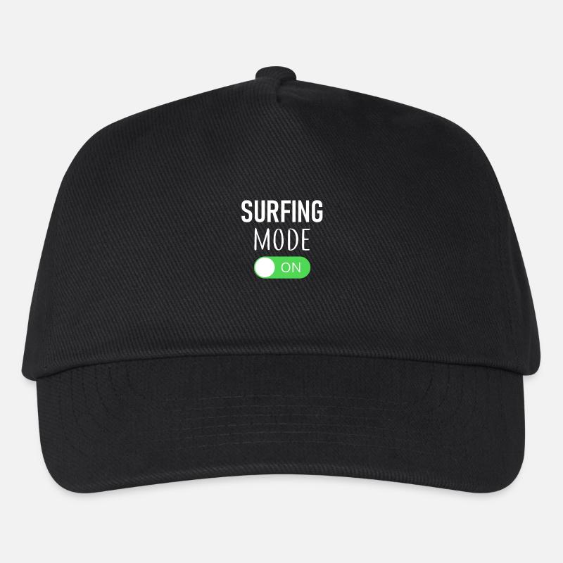 Surfing Mode On - Windsurfer - Wellenreiten - Surf - Kinder Basecap - Schwarz