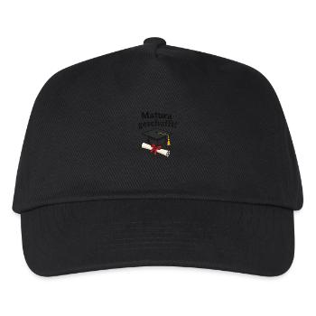 Matura geschafft! – Glückwunsch Shirt 2025 - Kinder Basecap - Schwarz - Vorne