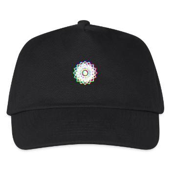 EDM Trikolor - Geometrical Mandala 2 - Glitch - Kinder Basecap - Schwarz - Vorne