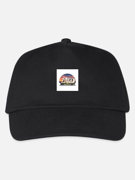 Entdecke unser hochwertiges Camperliebe 50+ Shirt - Kinder Basecap - Schwarz