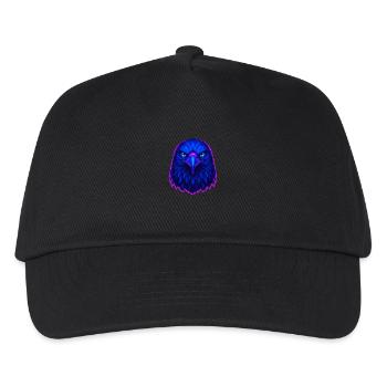 Aigle bleu Néon Art - Casquette de baseball Enfant - noir - Devant