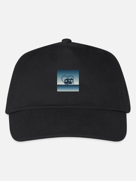 Entdecke unser hochwertiges Camperliebe 50+ Shirt - Kinder Basecap - Schwarz
