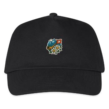Schweizer tradition - Kinder Basecap - Schwarz - Vorne