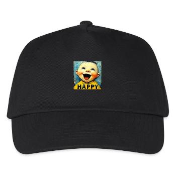 "Happy Baby" by van Gogh - Kinder Basecap - Schwarz - Vorne