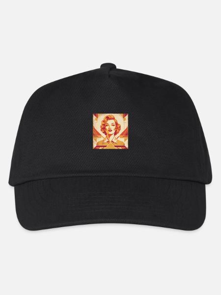 Retro Design - Kinder Basecap - Schwarz