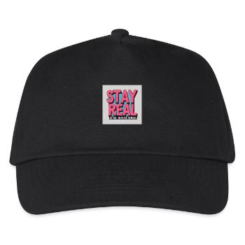 Stay Real - Kids’ Baseball Cap - black - Front