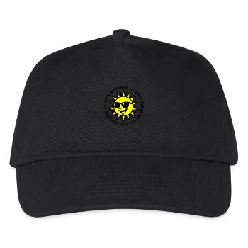 Sonnenschein Sonne Lustig - Kinder Basecap - Schwarz - Vorne