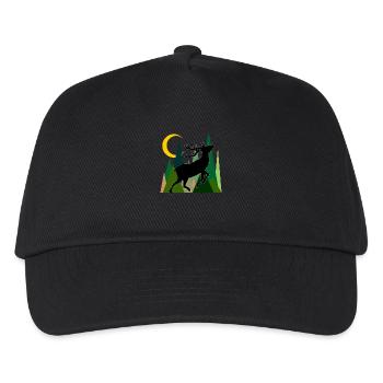 Hirsch - Kinder Basecap - Schwarz - Vorne